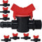 Suinga Lot de 50 Vannes de Goutte-à-Goutte 16MM x 1/2, Robinet d'Irrigation, Contrôle du Débit pour Systèmes d'Arrosage