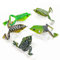 5x Frosch-Angelköder, weiches Köder-Set, Donnerstrahlen, Frosch, Topwater, doppelte Propellerbeine, lebensechte Kurbelköder, künstliche Schwimmköder, Haken, Ausrüstung für Süßwasser, Salzwasser