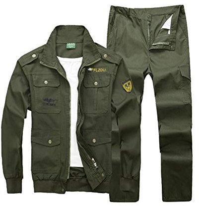 YJKJ Camice da Lavoro, Tuta da Saldatore, Twill di Puro Cotone/AntiGraffio/Antiscottatura/Resistente all'Usura Abiti da Lavoro Adatti A Una varietà di Settori,XL