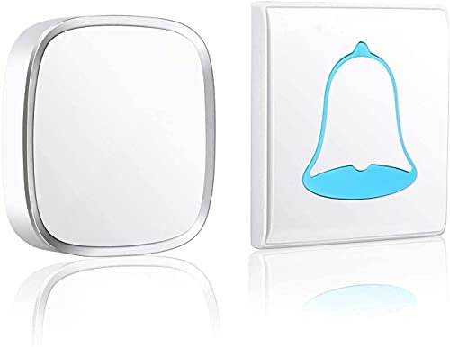 WlP Doorbell Set door chimes Wireless Waterproof Cordless Electric Doorbell 1 Button And 1 Plug-in Receiver Button Square Home Pager Electronic Doorbell