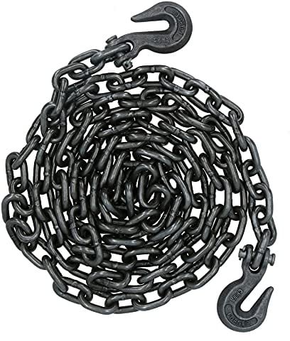 4 Metre Tow Towing Recovery Chain 2 Grab Hooks With 2450kg Working Load