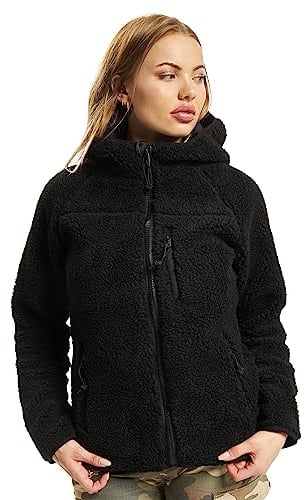 Brandit Women Teddyfleece Jacket Hoode, Donna, black, 4XL