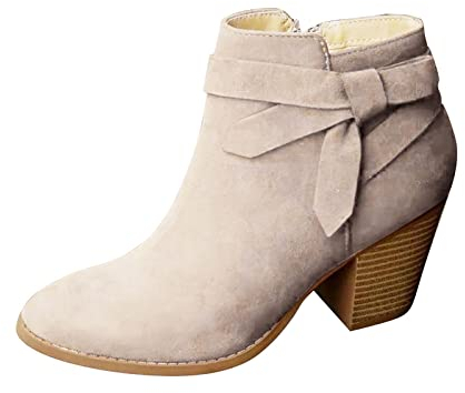 HLIYY Stiefeletten Damen Kurzschaft Stiefel Mit Absatz Ankle Boots Mit Reißverschluss Kurzstiefel Bogenknoten Ankle Boots Schuhe Für Frauen Herbst Winter Winterstiefel Bequem Schuhe