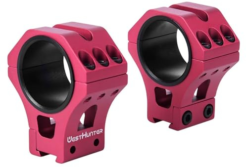 WestHunter Optics Precision 11mm Dovetail Scope Rings, 1 Inch 30 mm 34 mm Universal Tactical Scope Mount | Red