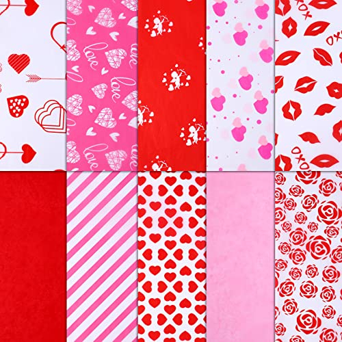 SANNIX 100 Blatt Seidenpapier Set, Farbige Geschenkverpackung Seidenpapier, für Valentinstag, DIY, Geschenkverpackung, Geburtstag, Hochzeit, Babyparty, Ostern, Dekoration