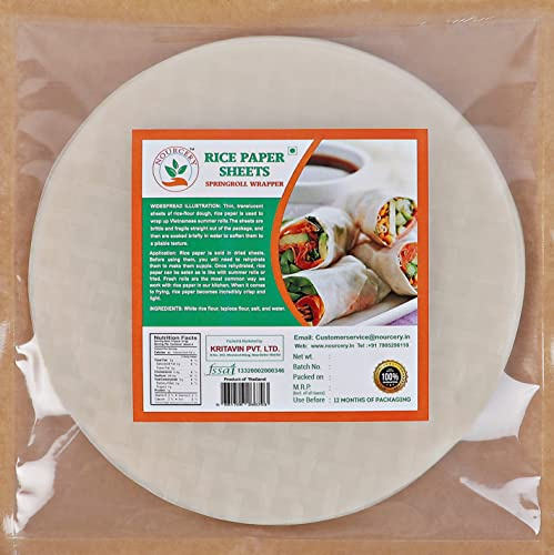 Nourcery Rice Paper Sheets, Roll, 200gm (Spring Roll Wrappers)