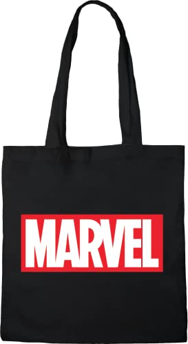 Marvel BWMARCOBB003 Tote Bag Logo, 38 x 42 cm, Schwarz