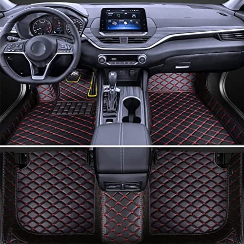Auto FußMatten Leder Fussmatten FüR V-W Golf 7 7.5 GTE GTD GTI 2012-2020(LHD), Custom Allwetter FußMatte Wasserdichte Bodenmatte Set Abdeckung Vorne Hinten Teppiche Anti-Rutsch Automatten ZubehöR