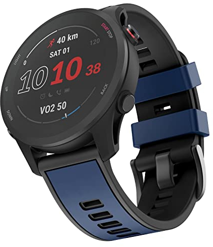 MYSNBKN Forerunner 255 Armband/255 Music Armband, 22mm Ersatzarmband aus weichem Silikon für Venu 2/Vivoactive 4/Huawei Watch GT2/Ticwatch Pro S2/E2
