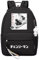 jiminhope Chainsaw Man Backpack Anime Power Print Small Pendant Zipper Travel Backpack Cute Cartoon Student Bag for Boys Girls