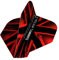 Mission Darts Darryl Fitton Dart-Flights | 100 Mikron Premium extra stark Standard No2 | Schwarz & Rot 1 Set (F3932)
