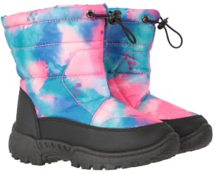 Mountain Warehouse Caribou Junior Kids Snow Boots | Boys & Girls Durbale Snowproof Footwear, Warm & Fleece-Lined, Deep Lugs & High Traction Soles for Enhanced Grip, For Winter
