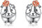 Guinea Pig Earrings Sterling Silver Hamster Rose Flower Stud Earrings Cute Animal Jewellery Gifts for Women Girls