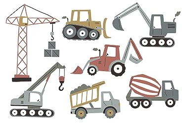VERTBAUDET Aufkleber für Baustelle, Rot, TU