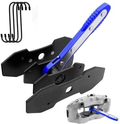 Cliquet Réversible Repousse-piston de Frein, Outil Clé à Cliquet pour Piston de Frein,360° Repousse Piston Etrier de Frein avec 4 Crochets de Plaquettes Frein,pour Pistons Simples, Doubles, Quadruples