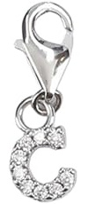 Depesche 11785-005 Charms Express yourself - Anhänger für Halsketten und Armbänder, Buchstabe C, versilbert, als kleines Geschenk