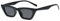 Long Keeper Vintage Cateye Sonnenbrille Damen Eckige Sonnenbrille Katzenaugen 90er Retro Cat Eye Brille Modern Sonnenbrillen für Frauen UV400 Schutz