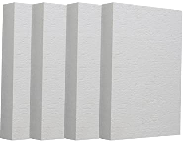 CHAOUYYZ 4Pcs Ceramic Fiber Insulation Board Fireproof Insulating Board for Pizza Ovens Wood Stoves Forges Kilnsnaces Dishwasher 25X200X300Mm