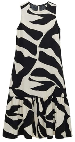 someday Damen Maxikleid | Trägerkleid QUOLLY Animal Black, 42