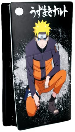 Konix Naruto Shippuden Schutzhülle für PS5-Konsole Slim - Silikon - Stoßfest - Kratzfest - Naruto-Motiv - Schwarz