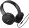 ekon Auriculares in-Ear con Cable para TV, AUX Jack 3,5 mm, Cable de 5 Metros, Almohadillas Ajustables, Color Negro