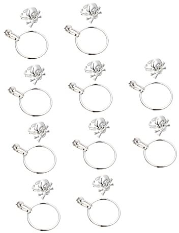 BCOATH 20stücke Teiliges Piratenschädel-ringe Und Ohrringe Für Halloween-deko Und Langlebig Für Kostümpartys Und Piraten-themen Unisex Design Party-requisiten Für Erwachsene