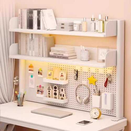 Panneau perforé de bureau, étagère de rangement de bureau à pince, support de panneau perforé de bureau, extension de bureau, table d'appoint à pince au-dessus de l'étagère de rangement de bureau, pet