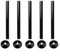 5Pcs Radiator Pipe Covers and Collars Set, 15mm x 300mm Black PVC Plastic Pipe Decorative Ring Cover for Heating Pipes Water Pipes Gas Pipes Drain Pipes
