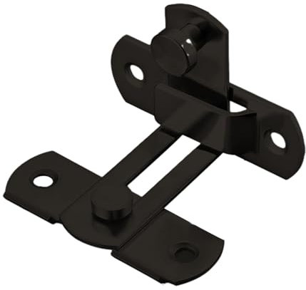 Serrures de porte de grange – Serrure de porte à 90 degrés, boulon en acier inoxydable à angle droit de 90 degrés | Boulon de serrure de porte de sécurité avec vis pour fenêtre, cave à vin, salle de b