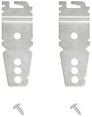 SagaSave 2 Pcs Dishwasher Mounting Bracket, Under Counter Dishwasher Fixing Clips Replacement Accessories with Screws, Compatible with Whirlpool, Sears, Kenmore