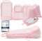 Compression Packing Cubes for Suitcases, Ultralight 8 Set Packing Cubes for Backpack Waterproof Luggage Packing Organizers Expandable Packing Cubes for Travel Accessories and Essentials-Pink