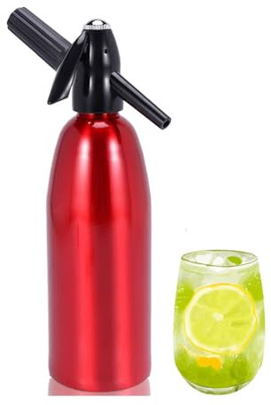 Sifone per soda, macchina per fare soda, macchina per acqua portatile per acqua gassata, bottiglia di sifone di soda con regolatore di pressione, per succo di frutta fatto in casa, mojito, cocktail