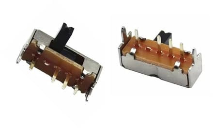 10 Uds SK13D07VG4 50V 0.5A 4 pines PCB 3 posiciones 1P3T Mini interruptores deslizantes de ángulo recto SK13D07