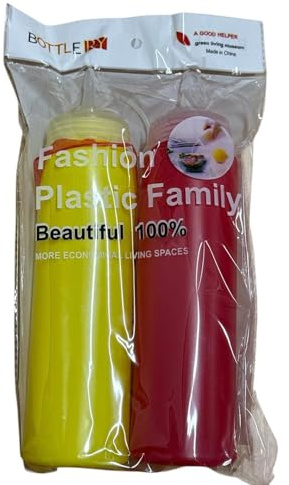 Grandi 2pcs Squeeze Sauce Bottle Dispenser Mayo Ketchup Mustard BBQ Condiment 750 ML