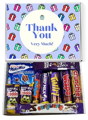 QLV Thank You Chocolate Gift Box, Letterbox Gift for Teachers & Colleagues