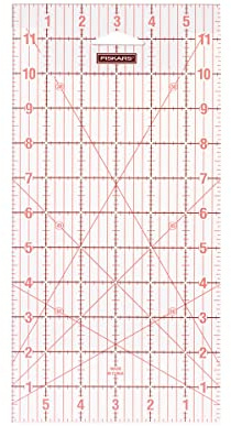 Fiskars Acrylic Ruler 6” x 12”, Optimal for Patchwork, Various shapes | 1004744