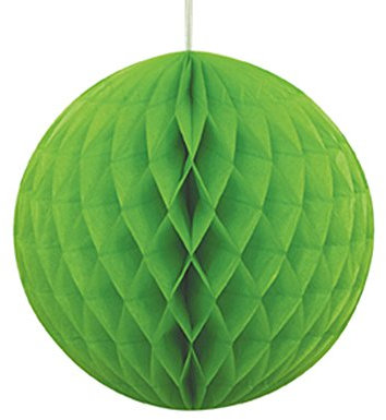 Solid Lime Green Paper Honeycomb Ball (20cm) 1 Piece - Hanging Decoration, Versatile & Elegant Party Decor