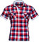 Reslad Herren Hemd kurz Männer Party Freizeit Sommer Figurbetont karriert Kontrast Beach Neu Bügelfrei RS-7065 Rot-Weiß XL