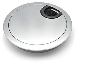 80mm Computer Metal Grommet Desk Table Cable Tidy Wire Cover Aluminium