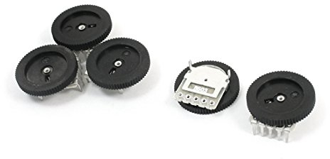 sourcing map 5 Stk. B503 50K Ohm Zifferblatt Taper Volume Rad für Duplex Potentiometer 16x2mm de