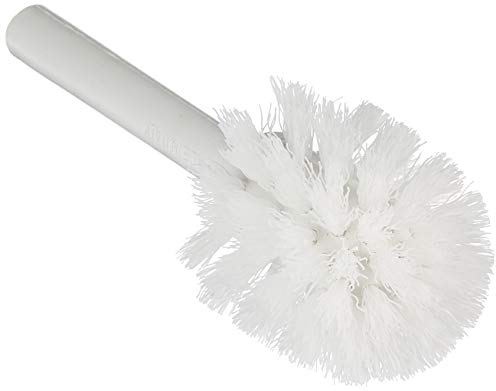 Acquastilla 114886 - Ricambio Scopino WC, Nylon con Bussola, Bianco, Filetto M6, Lunghezza manico 12 cm