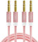 CableCreation 3.5mm Aux Kabel, 2-Stück 3,5mm Stereo Audiokabel (Stecker auf Stecker), Klinkenkabel Kompatibel mit iPhone,Auto, Kopfhörern, Tablets, Priva III usw. 0.9M/3FT, Rosegold