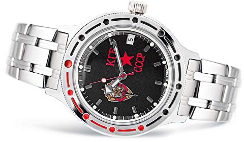 VOSTOK KGB Automatik 2416/420457 Zifferblatt schwarz