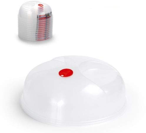 Ventilated Microwave Splatter Guard - Food Safe Lid Cover for 24.5 cm Plate