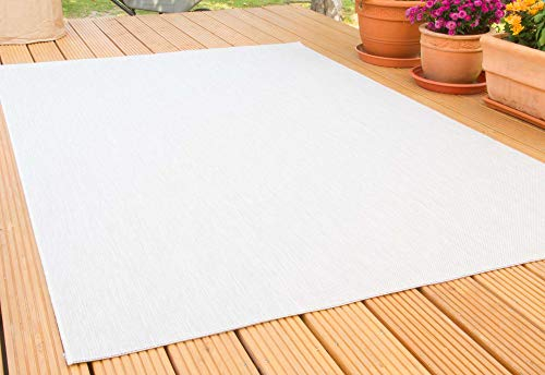 Steffensmeier In- und Outdoor Teppich Gotland | für Balkon, Terrasse und Küche | Strapazierfähig und wasserfest | in Beige, Größe: 200x250 cm