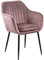 AC Design Furniture Wendy Esszimmerstuhl, B: 57 x T:61 x H: 83 cm, Altrosa/Schwarz, Samt/Metall, 1 Stk.