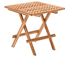 Möbilia Gartentisch, Teak Natur, 50x50 cm, 11020001
