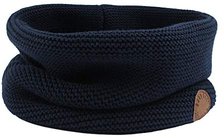 XIAOHAWANG Baby Schal Winter Strickschal Jungen Dick Warm Schlauchschal Mädchen Loop Schal Kinder Rundschal für 1-6Jahren (Navy)