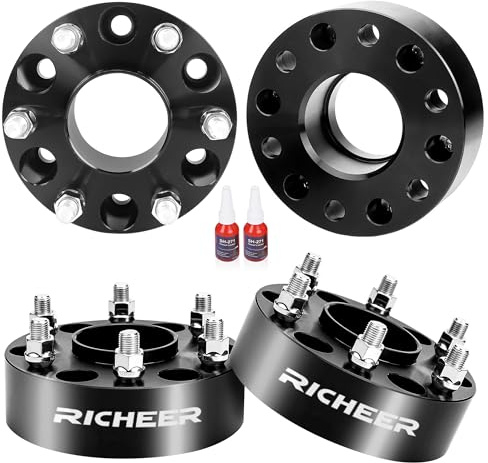 Richeer Radabstandshalter 6x5,5mm für Ram 1500 2019-2021 4 Stück 5,1cm 6x139,7mm mit Bolzen 14x1,5 und Mittenbohrung 77,8mm für 2019 2020 2021 Ram 1500000 0000 Stück