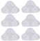 Meriton 6 Pack Washable Microfibre Steam Mop Pads Floor Replacement Pads Compatible with H2O H20 X5